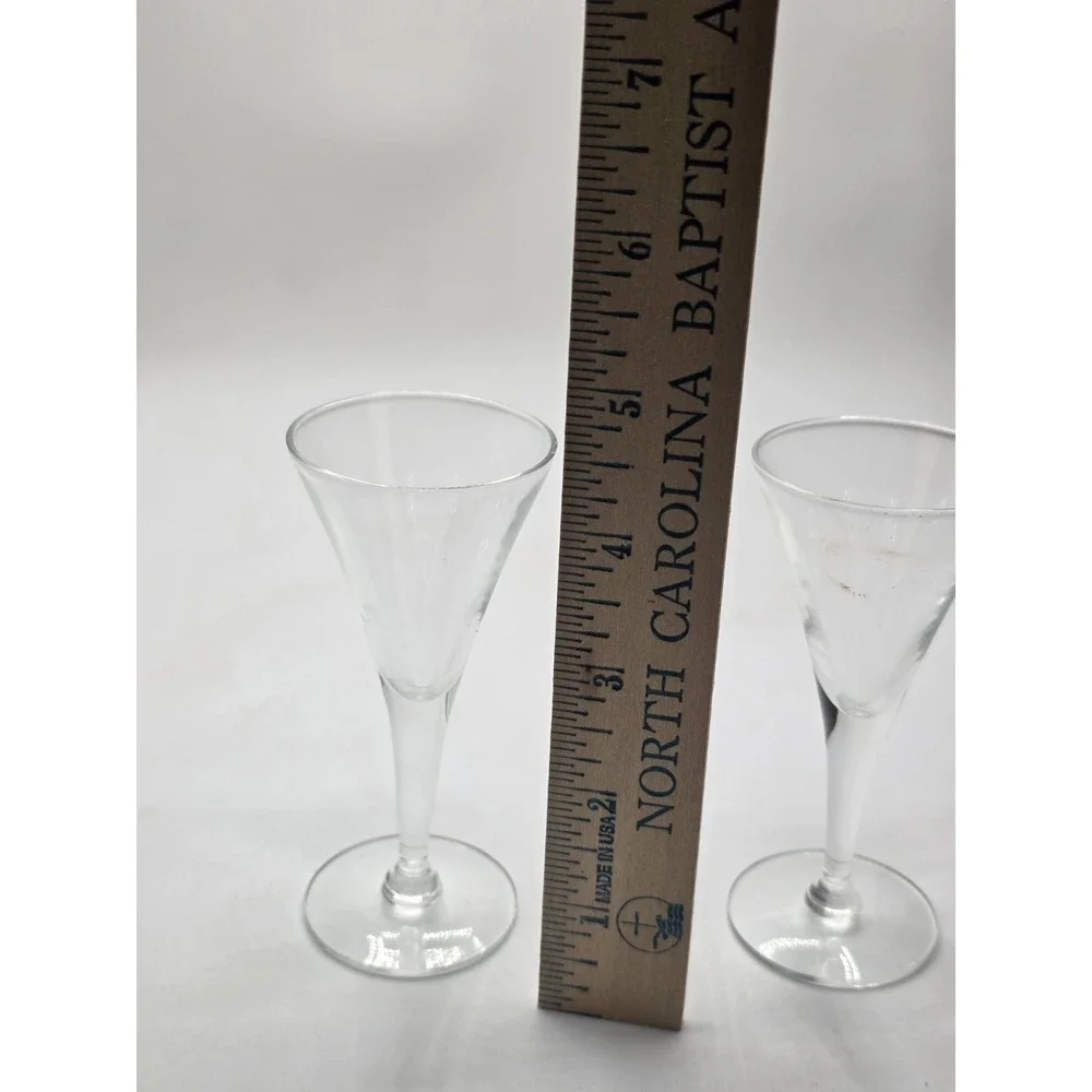Minature Glass Vintage Set of 2 4.5